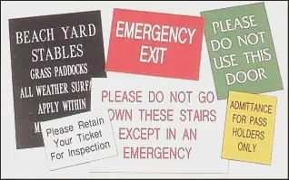 laser engraved plastic signs